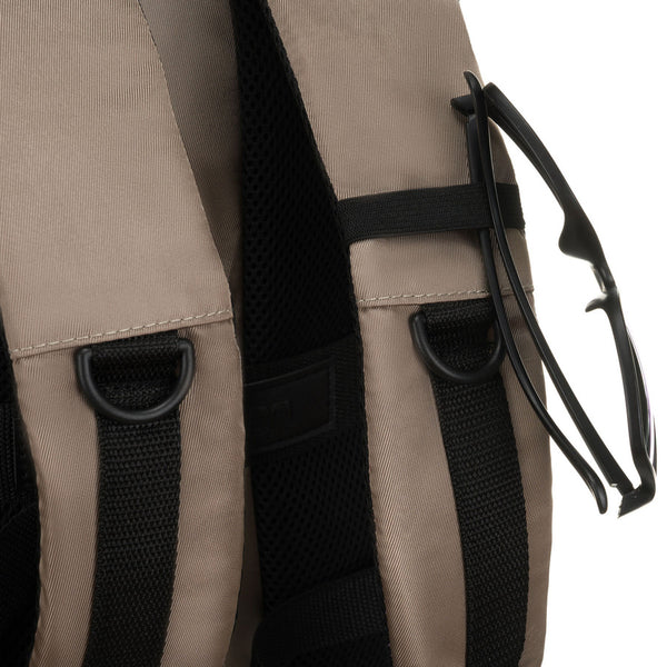 Pilka tekstilinė dviejų skyrių kelioninė kuprinė „Peterson“ su kvėpuojančiomis petnešomis K55