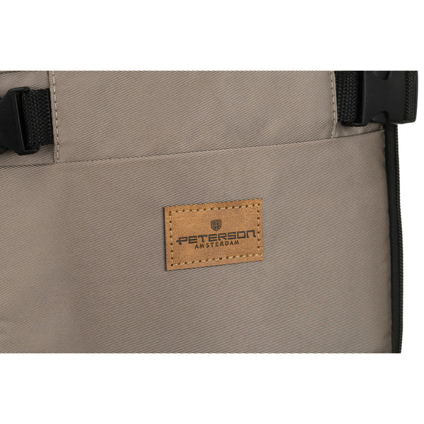 Pilka tekstilinė dviejų skyrių kelioninė kuprinė „Peterson“ su kvėpuojančiomis petnešomis K55