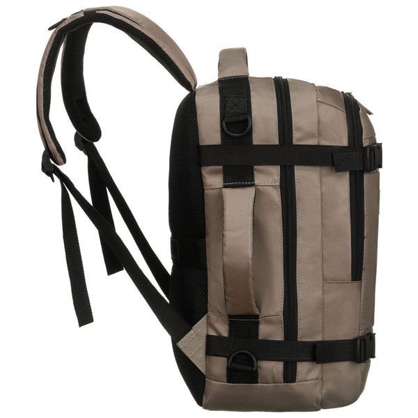 Pilka tekstilinė dviejų skyrių kelioninė kuprinė „Peterson“ su kvėpuojančiomis petnešomis K55