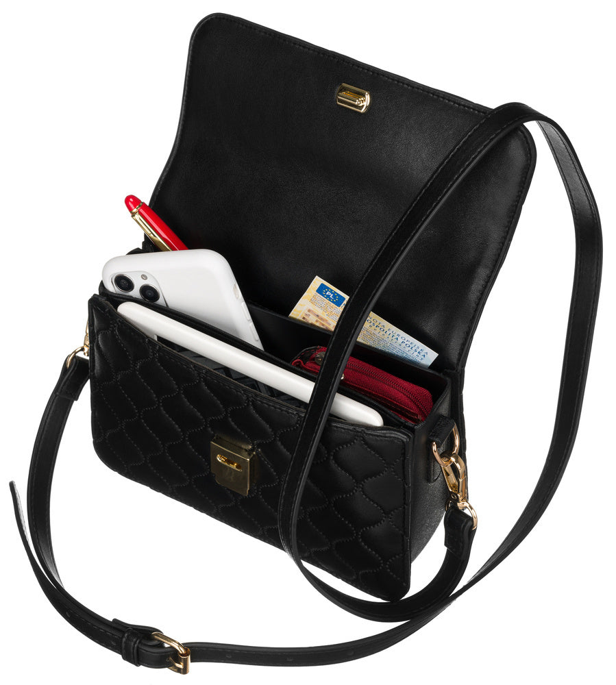 Elegantiška moteriška dygsniuota „David Jones“ crossbody rankinė per petį D1