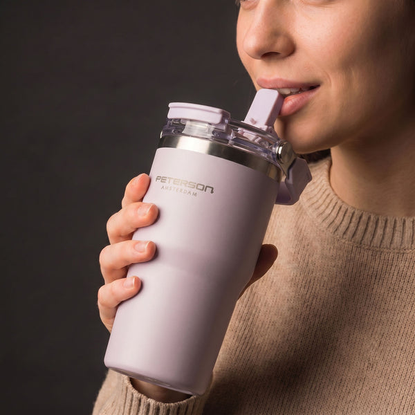 Peterson termo puodelis iš nerūdijančio plieno, 600 ml, šviesiai violetinis
