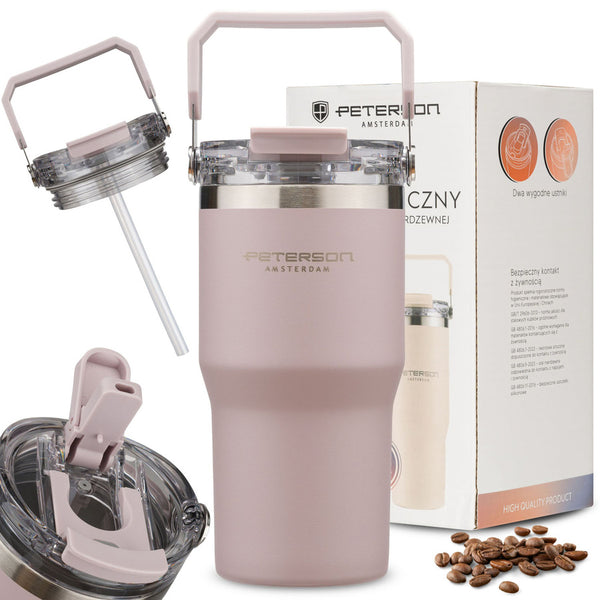 Peterson termo puodelis iš nerūdijančio plieno, 600 ml, šviesiai violetinis