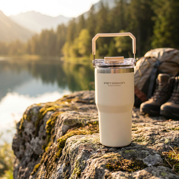 Peterson termo puodelis iš nerūdijančio plieno, 600 ml, su rankenėle