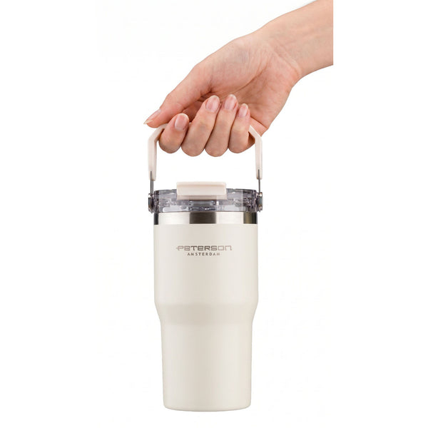 Peterson termo puodelis iš nerūdijančio plieno, 600 ml, su rankenėle