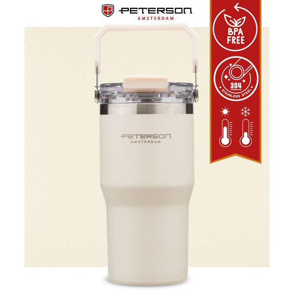 Peterson termo puodelis iš nerūdijančio plieno, 600 ml, su rankenėle