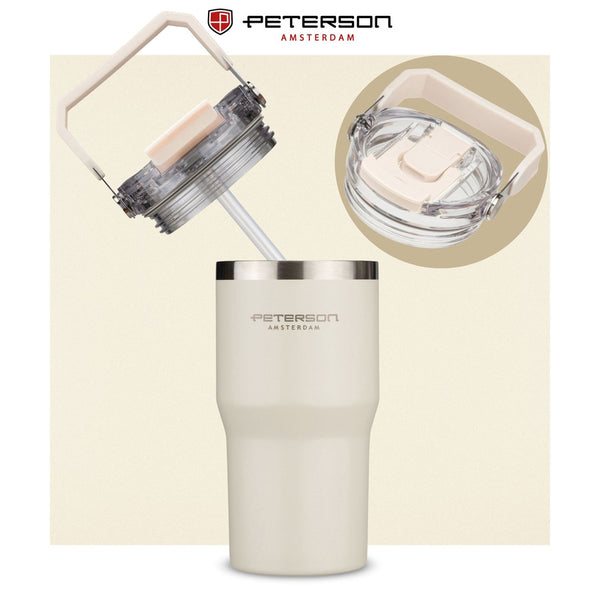 Peterson termo puodelis iš nerūdijančio plieno, 600 ml, su rankenėle