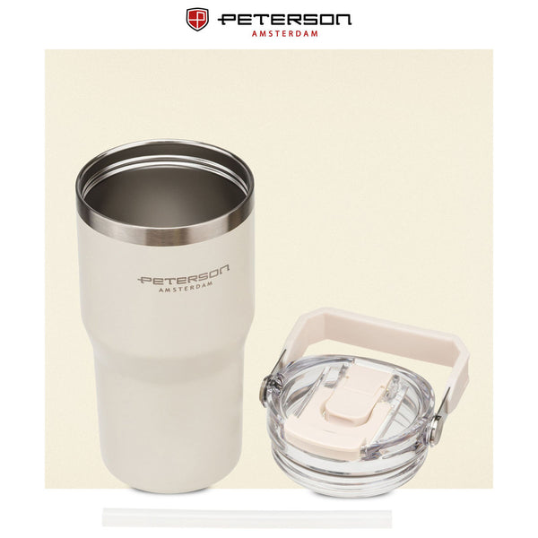 Peterson termo puodelis iš nerūdijančio plieno, 600 ml, su rankenėle