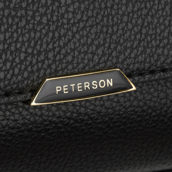 Maža moteriška „Peterson“ crossbody rankinė iš ekologiškos odos, juoda D45