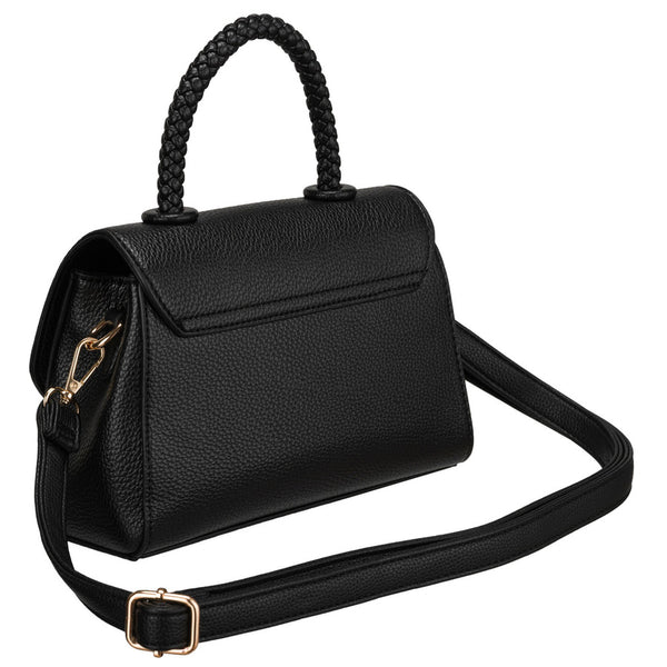 Maža moteriška „Peterson“ crossbody rankinė iš ekologiškos odos, juoda D45
