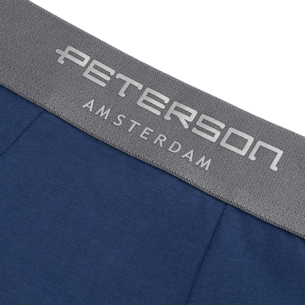 Vyriški medvilniniai bokseriai „Peterson“, XL, 3 porų rinkinys, juodi ir tamsiai mėlyni D78
