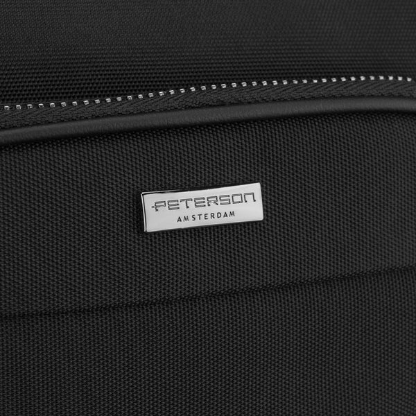 Lengva vyriška miesto rankinė per petį „Peterson“, juoda, poliesterinė RT9
