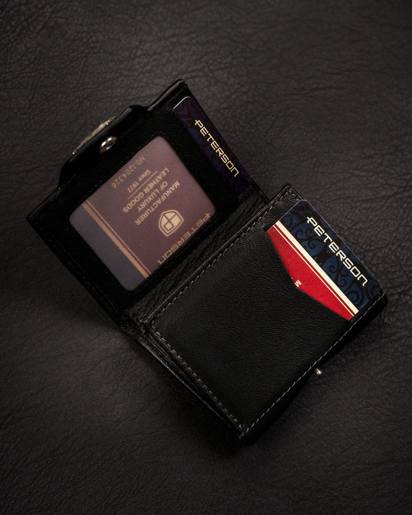 Vyriška piniginė Peterson, juoda, odinė