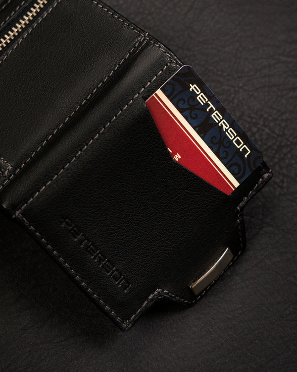 Vyriška piniginė Peterson, juoda, odinė