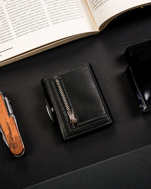 Vyriška piniginė Peterson, juoda, odinė