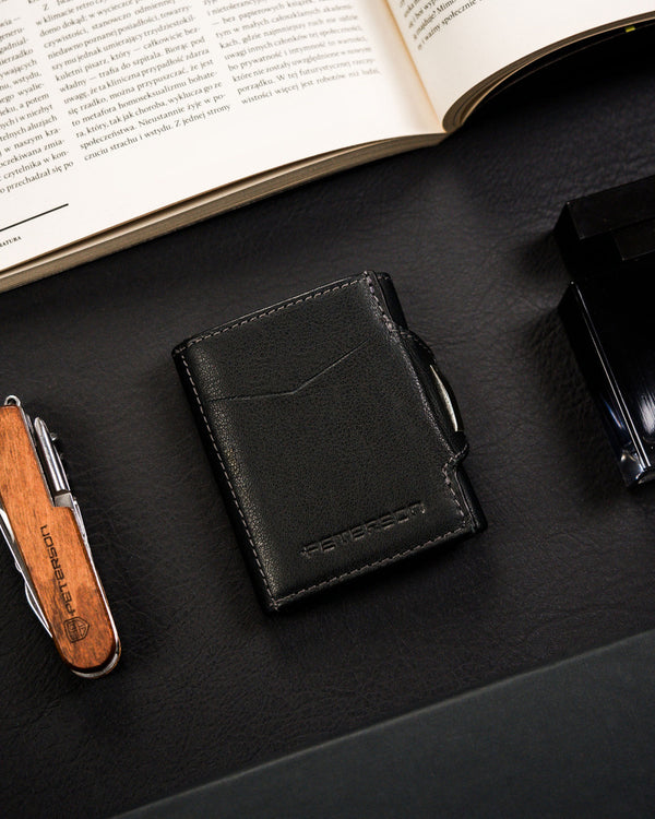 Vyriška piniginė Peterson, juoda, odinė