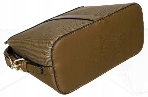 Moteriška miesto rankinė per petį „David Jones“, ekologiška oda, khaki D6