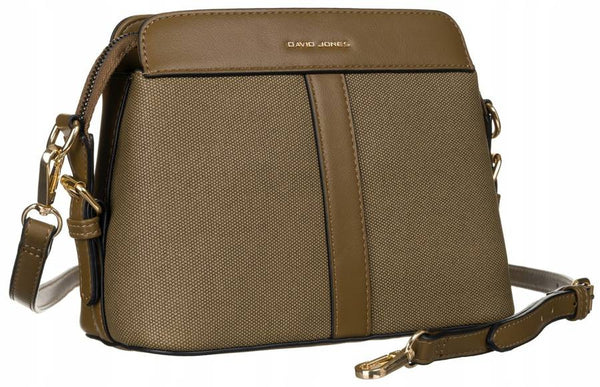 Moteriška miesto rankinė per petį „David Jones“, ekologiška oda, khaki D6