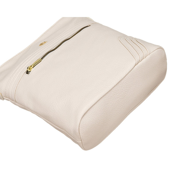Minimalistinė moteriška „Rovicky“ crossbody rankinė per petį su kišenėmis, smėlio, dirbtinė oda RP54