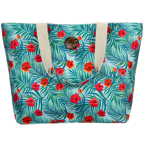 Moteriška shopper tipo rankinė su gėlių raštu ir patogiomis rankenomis DS48