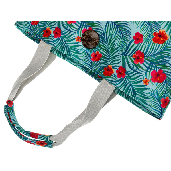 Moteriška shopper tipo rankinė su gėlių raštu ir patogiomis rankenomis DS48