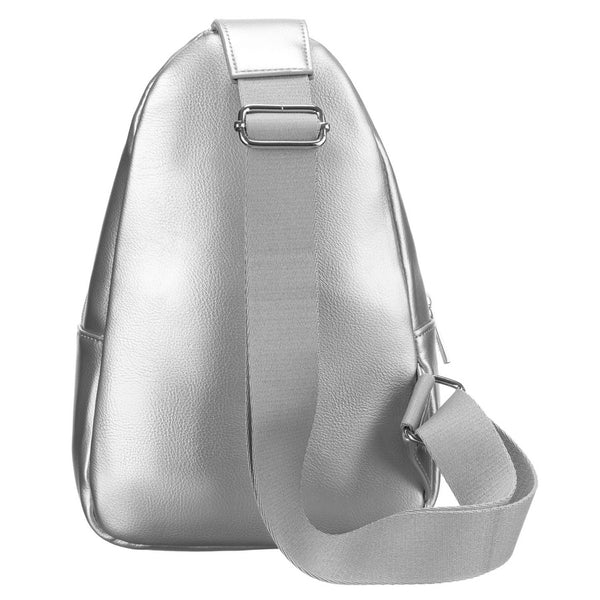 Moteriška sidabrinė „Peterson“ juosmens rankinė per petį (crossbody) iš eko odos RT36