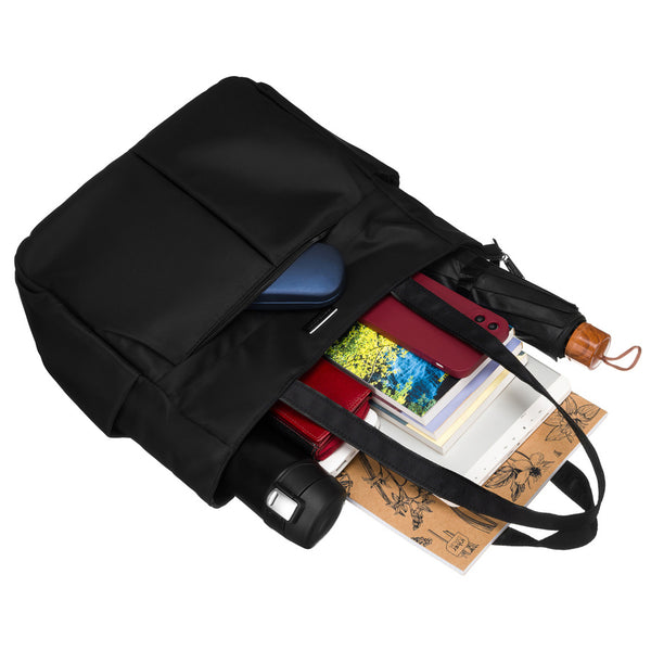 Moteriška „Peterson“ shopper tipo rankinė A4 formato, juoda, iš dirbtinės odos RM2