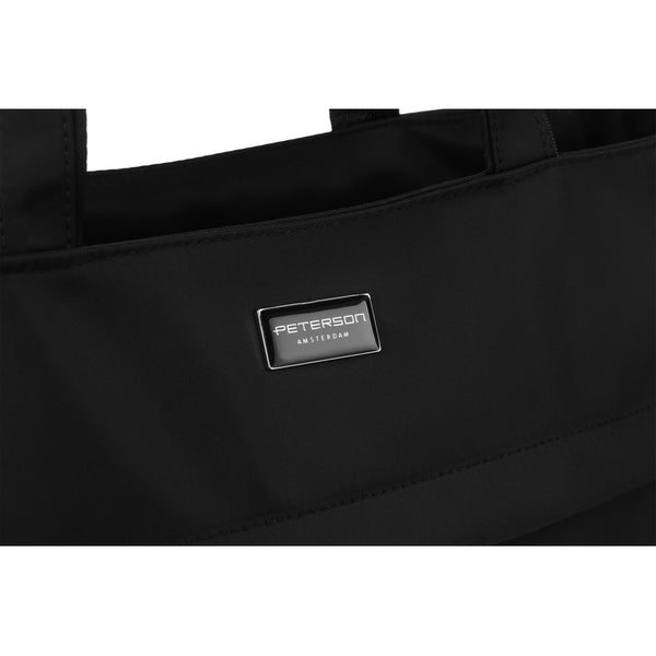 Moteriška „Peterson“ shopper tipo rankinė A4 formato, juoda, iš dirbtinės odos RM2