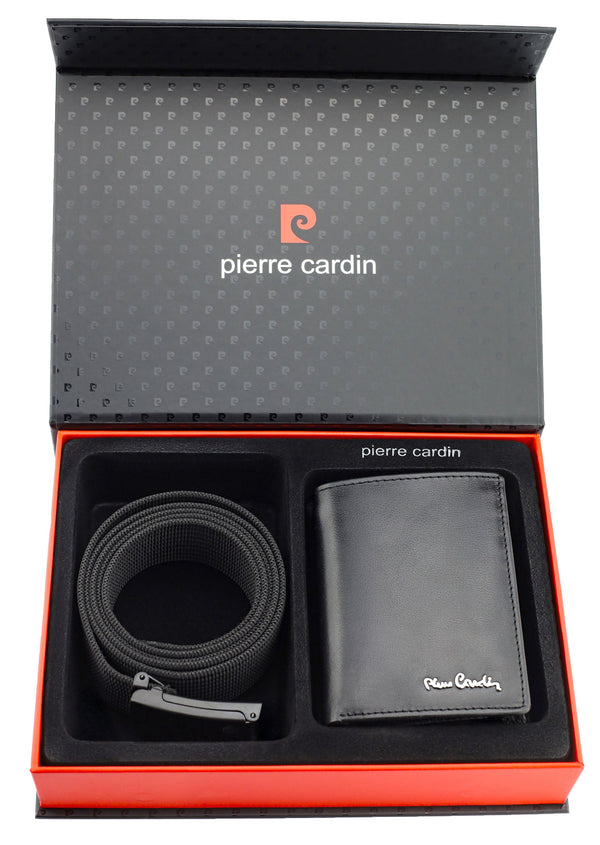 Vyriška odinė piniginė Pierre Cardin, RFID, juoda 623206