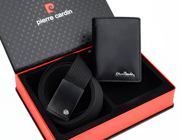 Vyriška odinė piniginė Pierre Cardin, RFID, juoda 623206