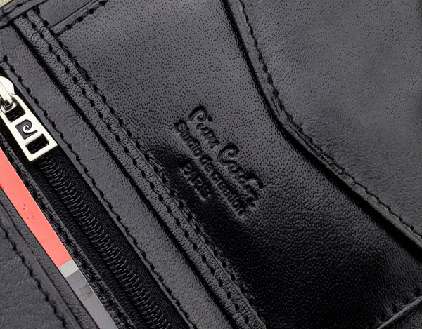 Vyriška odinė piniginė Pierre Cardin, RFID, juoda 623206