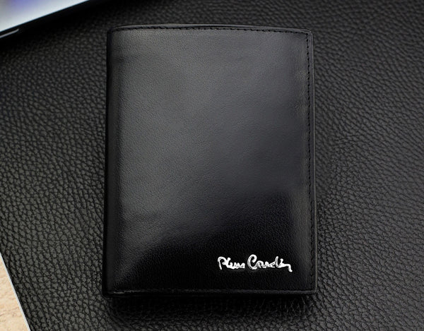 Vyriška odinė piniginė Pierre Cardin, RFID, juoda 623206