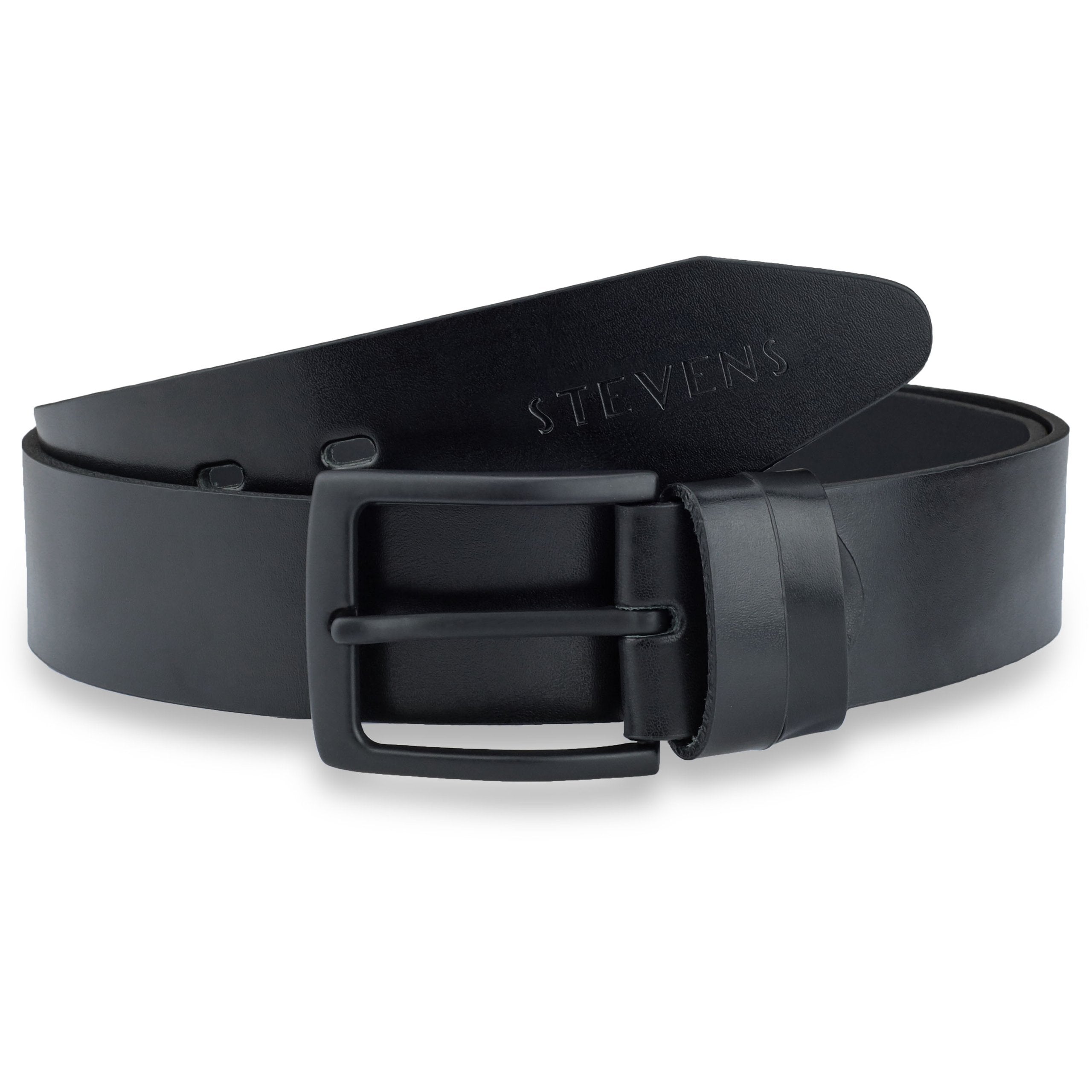Vyriškas natūralios odos diržas Stevens, juodas