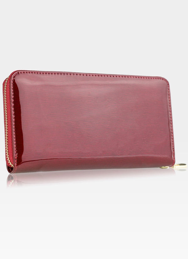 Moteriška odinė piniginė STEVENS raudona su RFID apsauga D1881