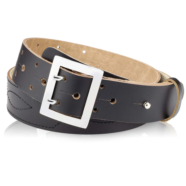 Vyriškas odinis diržas Stevens Army, juodas D40