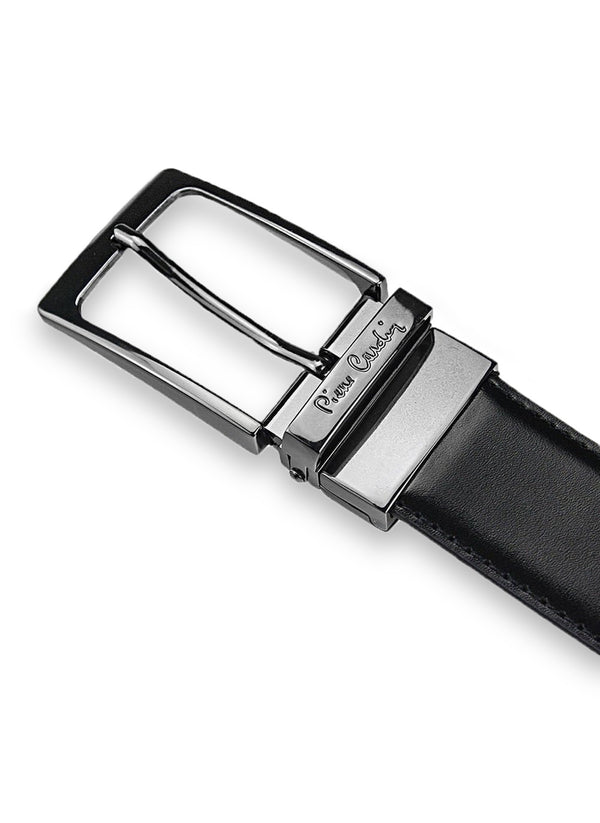 Vyriškas diržas Pierre Cardin 130cm, juodas/rudas, dvipusis