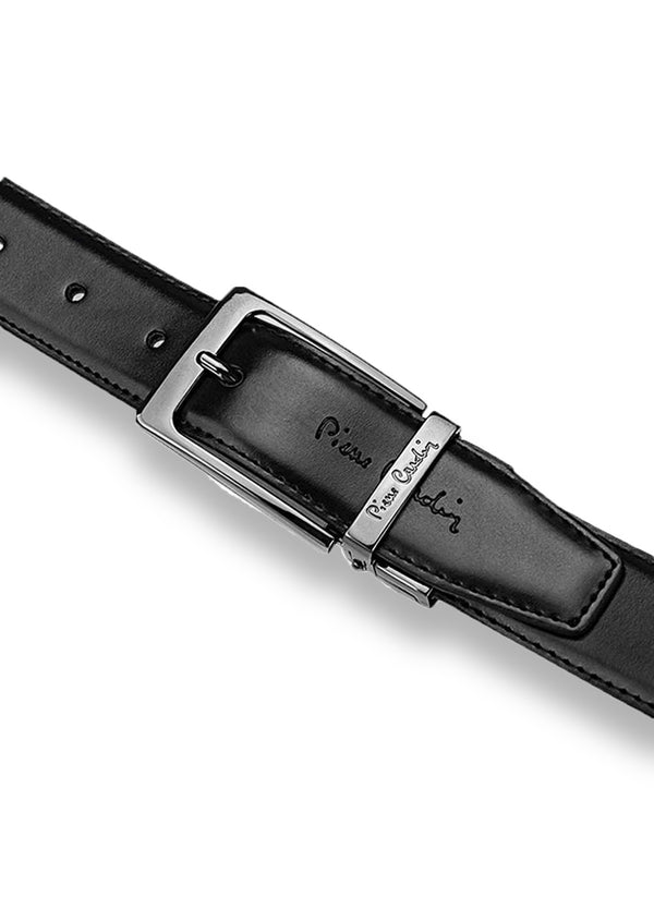 Vyriškas diržas Pierre Cardin 115cm, juodas/rudas