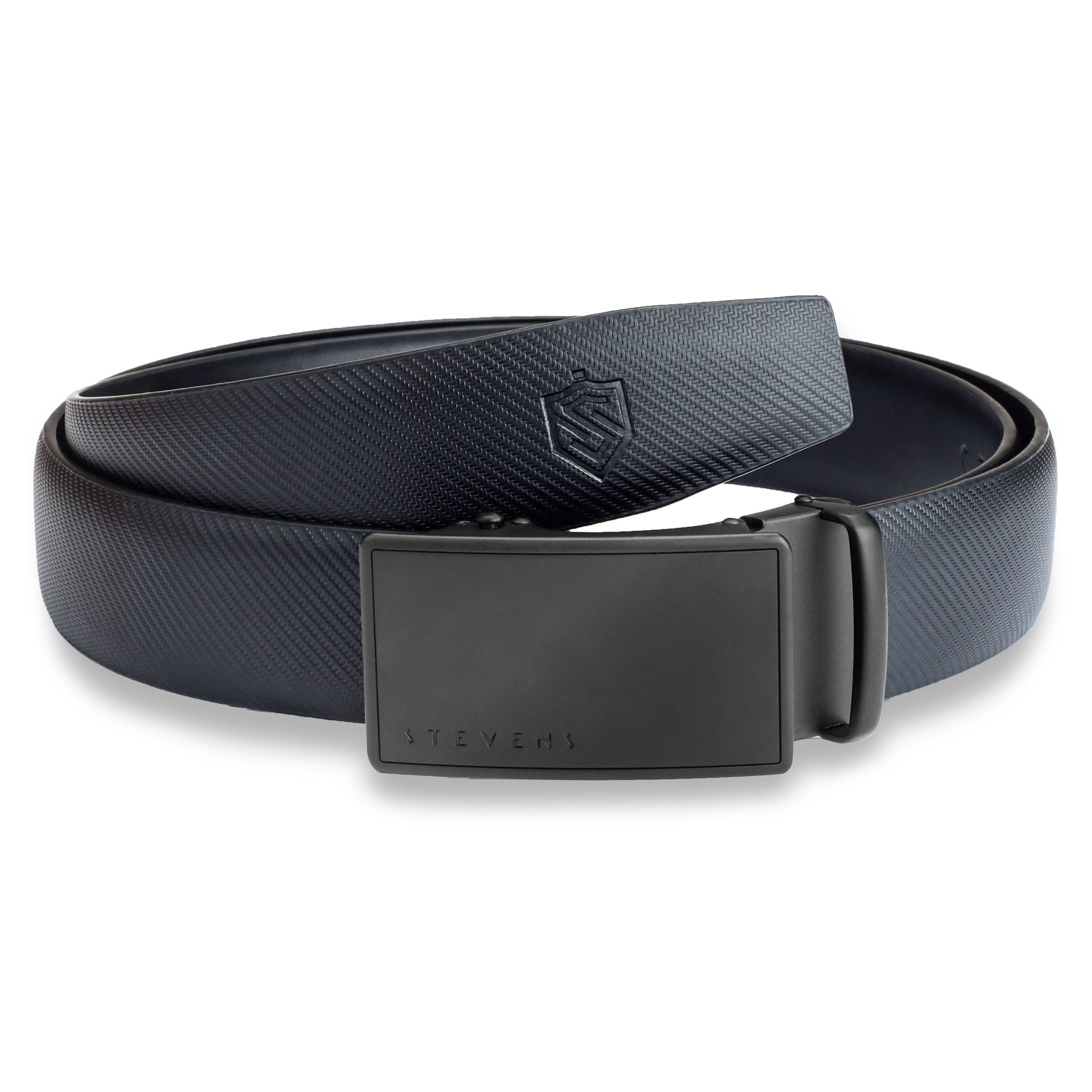 Vyriškas odinis diržas Stevens, juodas, automatinė sagtis 2502