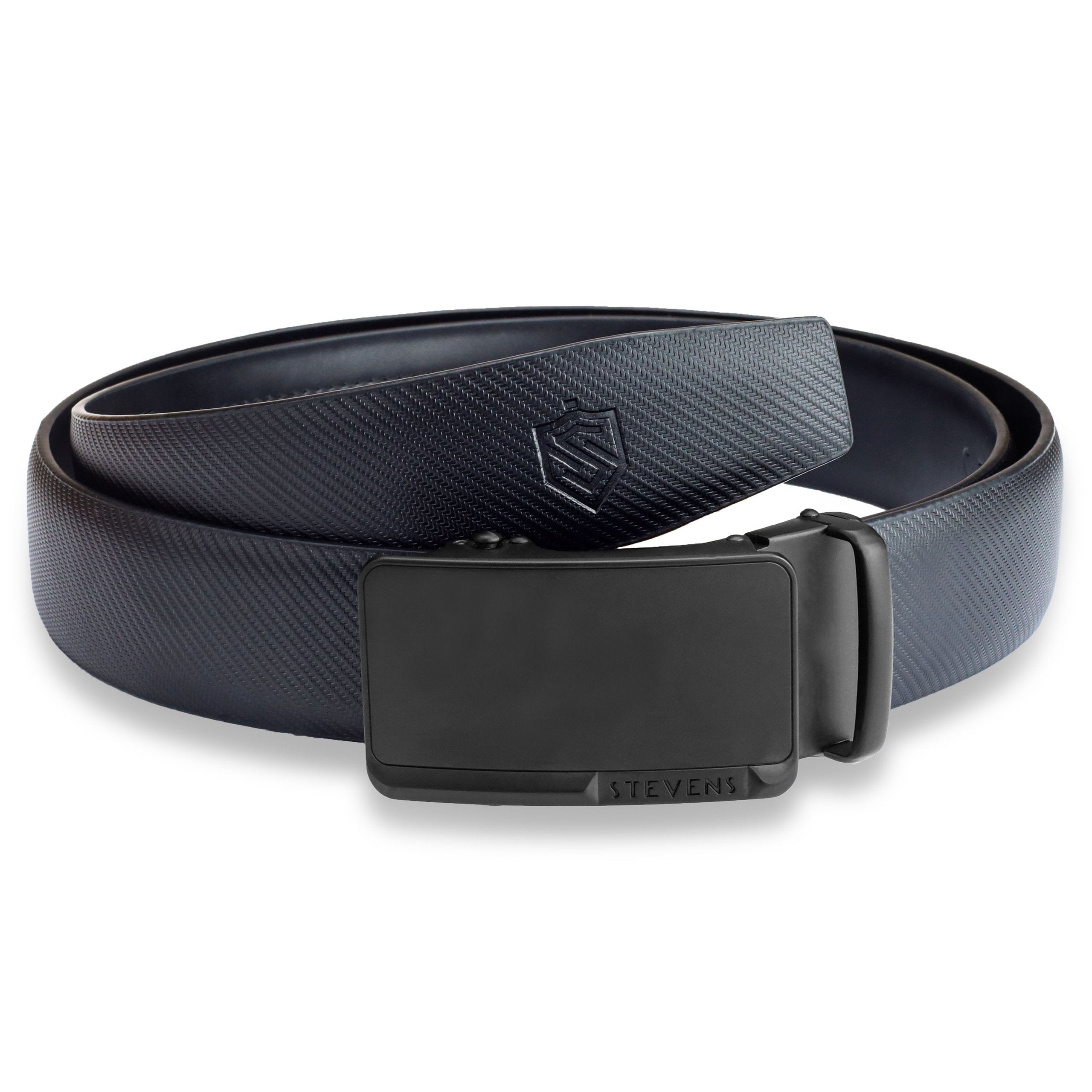 Vyriškas odinis diržas Stevens, juodas, automatinė sagtis 2503