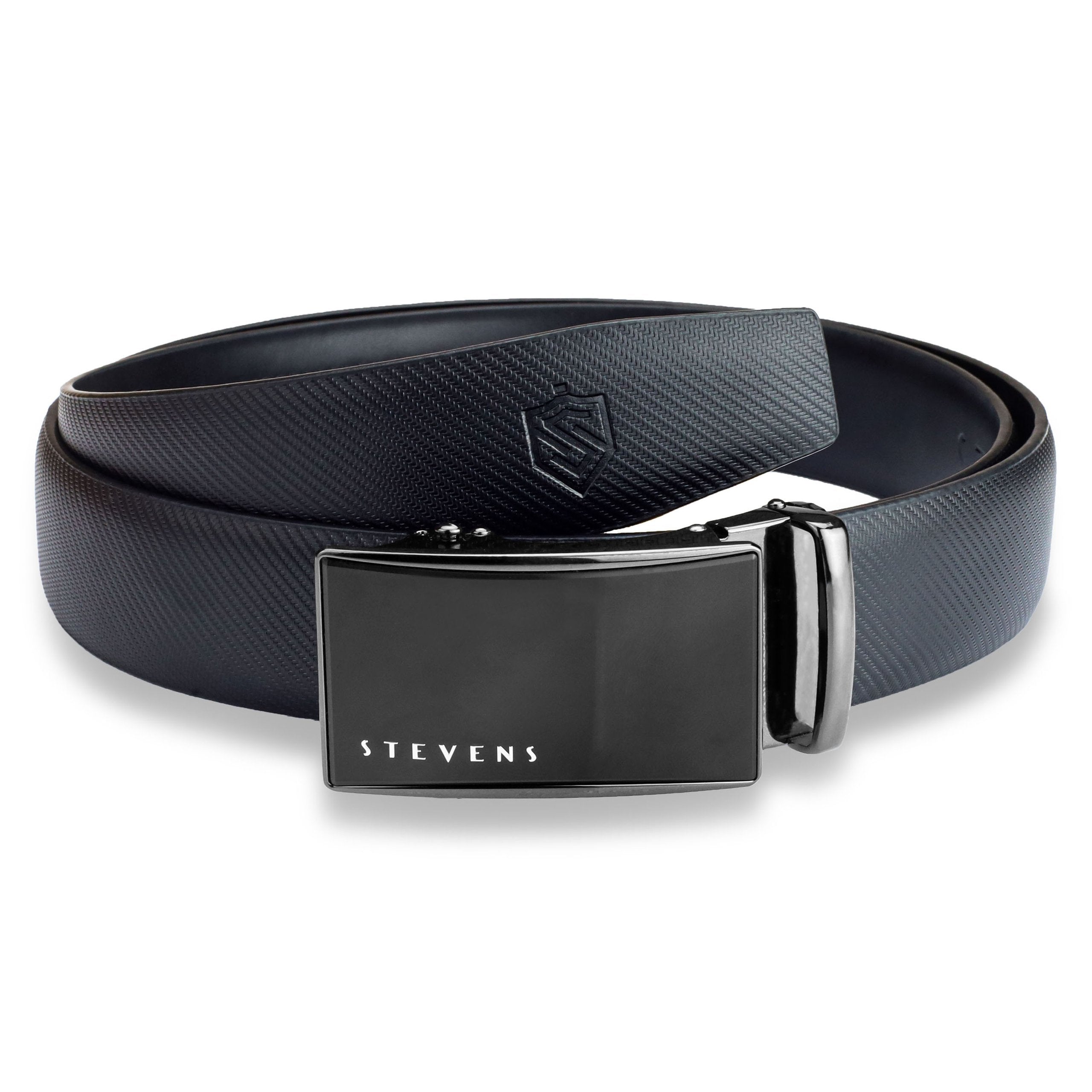 Vyriškas odinis diržas Stevens, juodas, automatinė sagtis 2505