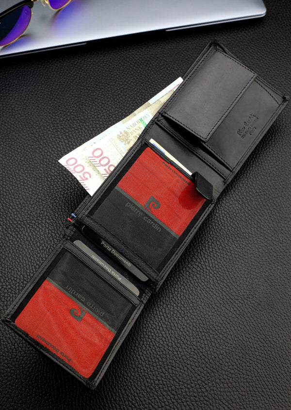 Vyriška piniginė Pierre Cardin, odinė, su RFID apsauga 423606