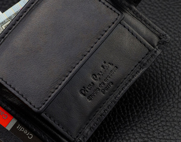 Vyriška piniginė Pierre Cardin, su RFID apsauga, juoda A323306