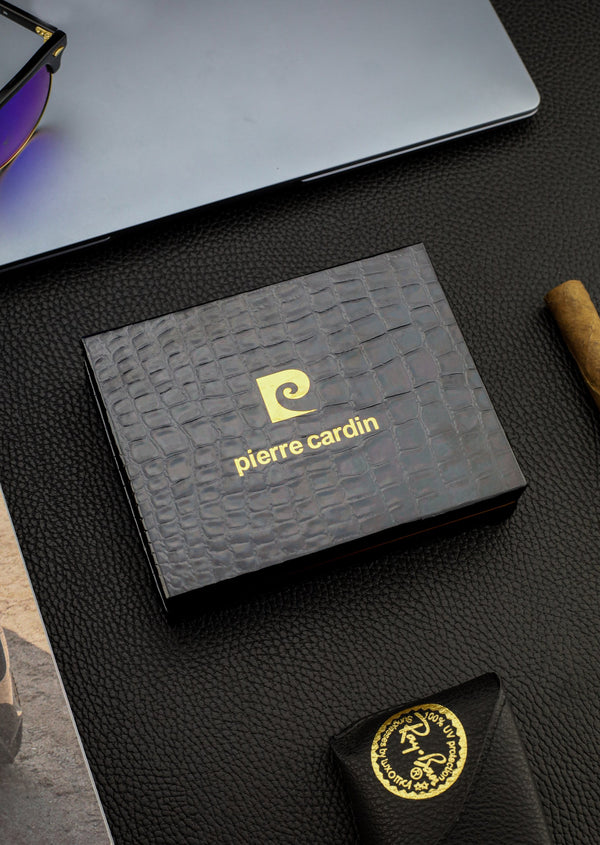 Vyriška piniginė Pierre Cardin, juoda, su RFID apsauga 6088306