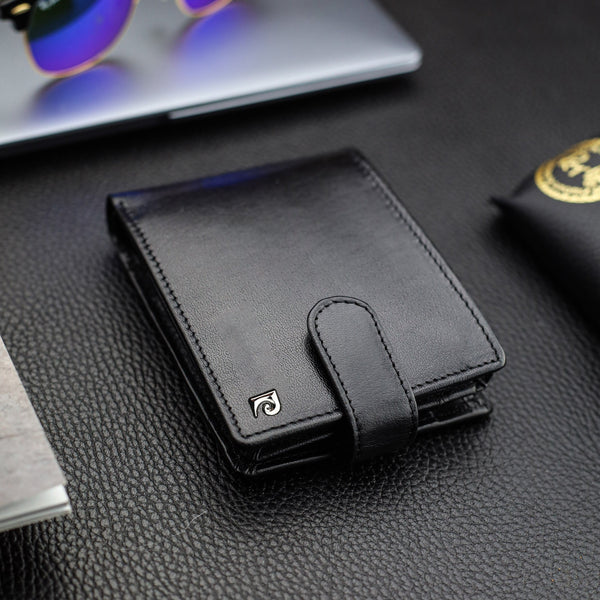 Vyriška piniginė Pierre Cardin, juoda, su RFID apsauga A6088306