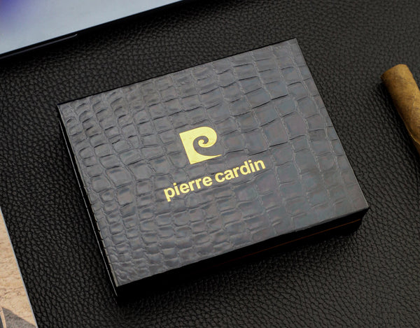 Vyriška piniginė Pierre Cardin, juoda, su RFID apsauga A6088306