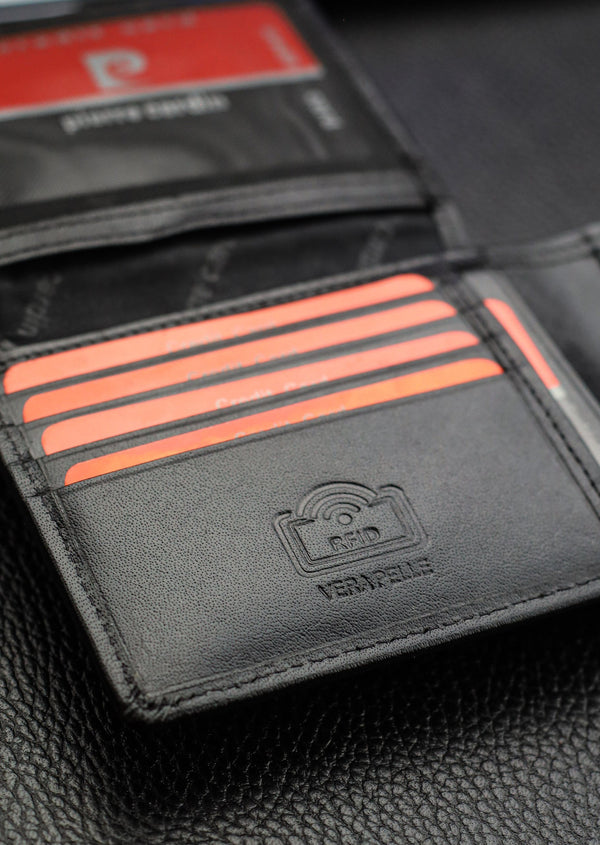 Vyriška piniginė Pierre Cardin, juoda, su RFID apsauga A6088306