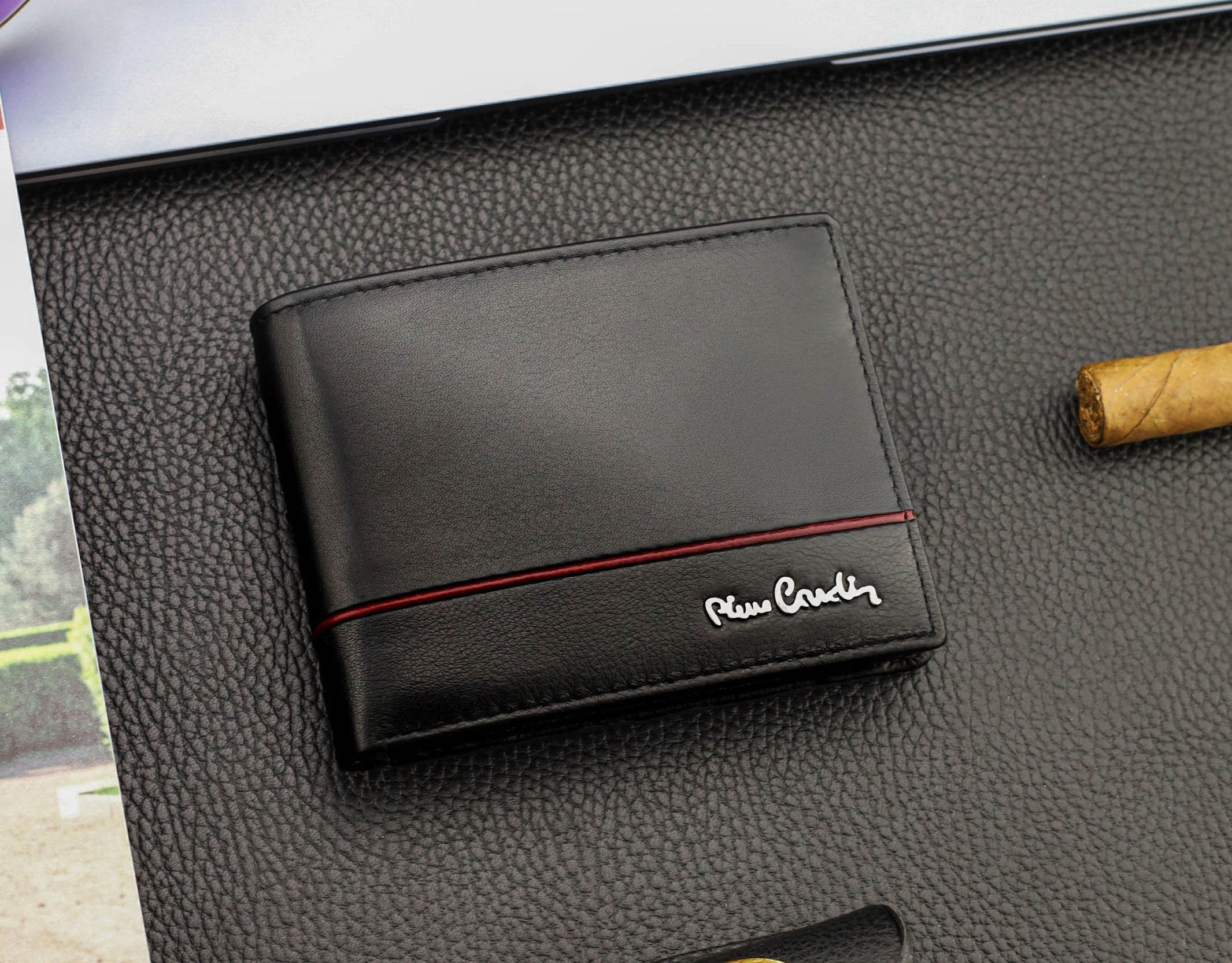 Vyriška piniginė Pierre Cardin, su RFID apsauga, odinė 6088506