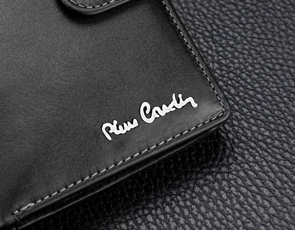 Vyriška odinė piniginė Pierre Cardin, juoda, RFID apsauga A623406