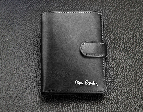 Vyriška odinė piniginė Pierre Cardin, juoda, RFID apsauga A623406