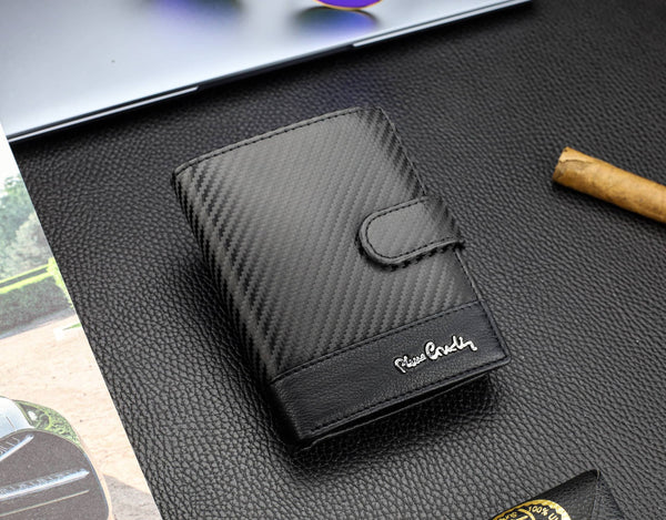 Vyriška odinė piniginė Pierre Cardin, juoda, RFID apsauga A623706
