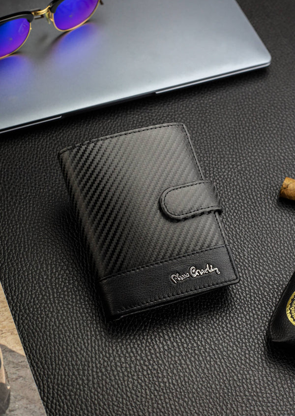 Vyriška odinė piniginė Pierre Cardin, juoda, RFID apsauga A623706